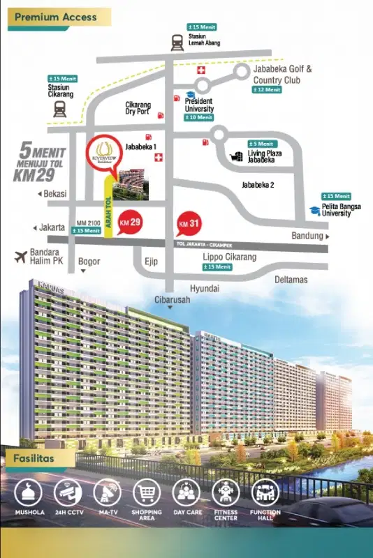 Spesial Promo  Bayar 2.5 JT Langsung Huni Apartemen Mewah/Agus Hp