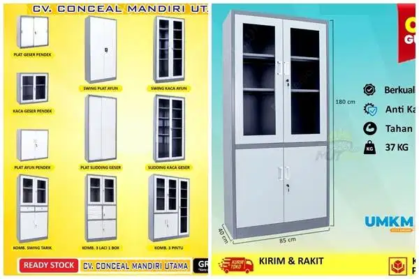 Jual Lemari Arsip Loker Locker Besi Dokumen Kantor File Baru Bekas