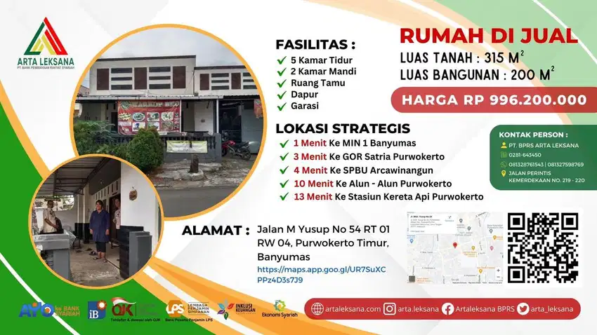 RUMAH DIJUAL MURAH DI PURWOKERTO