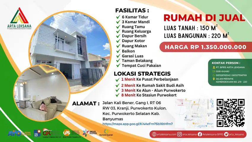 RUMAH DIJUAL BISA BUAT INVESTASI GUEST HOUSE