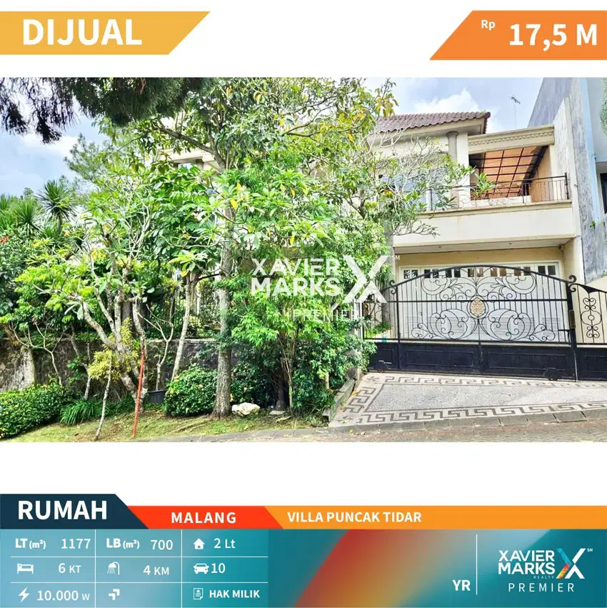 Dijual Rumah Mewah Premium Siap Huni di Villa Puncak Tidar Malang