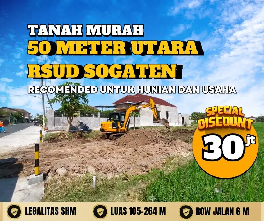 TANAH KAVLING MURAH MADIUN DEKAT RSUD SOGATEN DISKON 30 JUTA