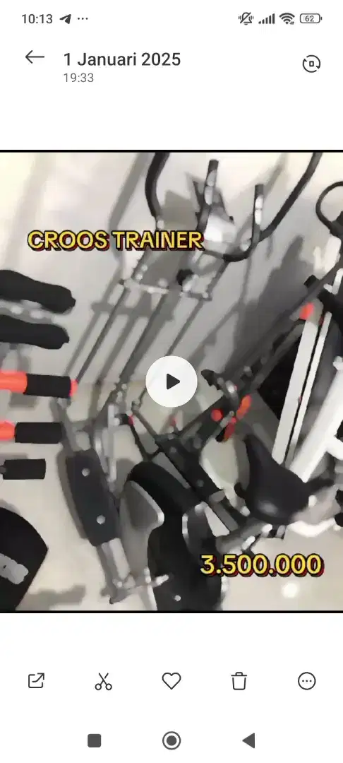 Alat olah raga cross trainer