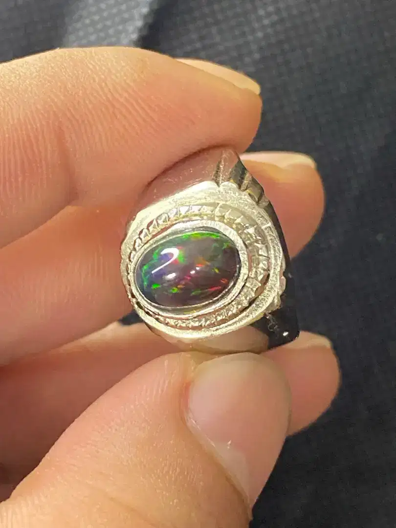 Cincin Kalimaya Black Opal