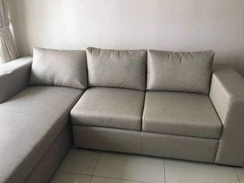 SOFA L-SHAPE 2 SEAT VINOTI LIVING (MASIH FIRM)