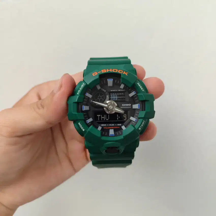 Casio Gshock GA 700SC hijau bekas second