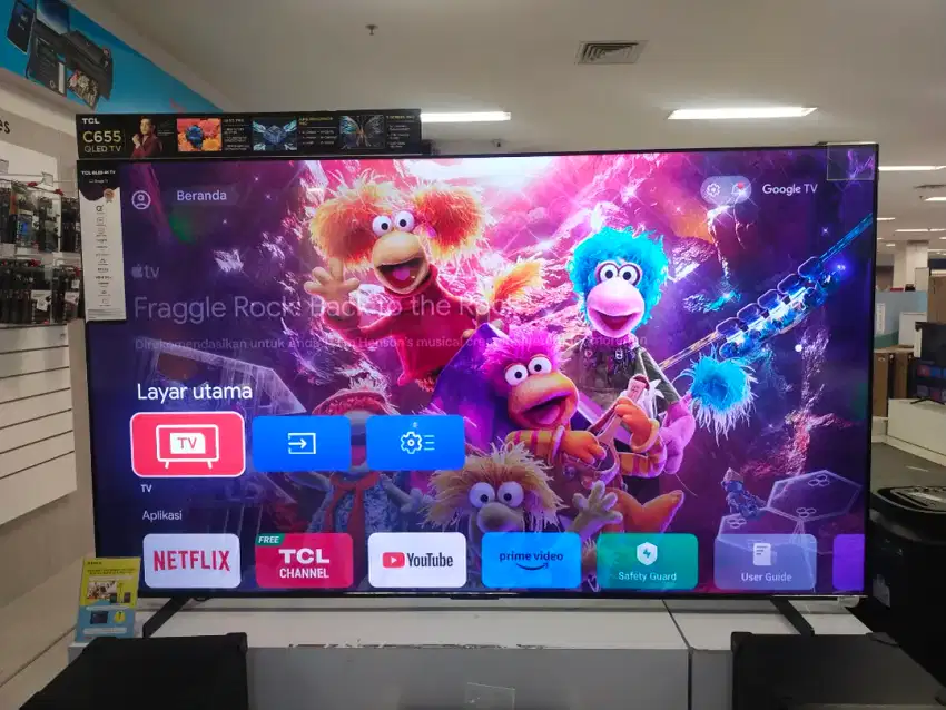 TCL QLED GOOGLE TV 98 INCH BUNGA 0% BEBAS 1-2 KALI CICILAN