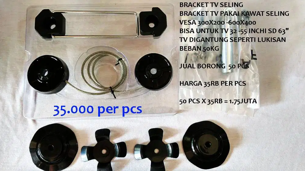 BRACKET TV SELING  BRACKET TV PAKAI KAWAT SELING  VESA 300X200
