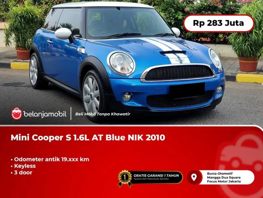 [ KM ANTIK 19RB ] Mini Cooper S 1.6L 3 Door AT Blue BIRU 2010/2011