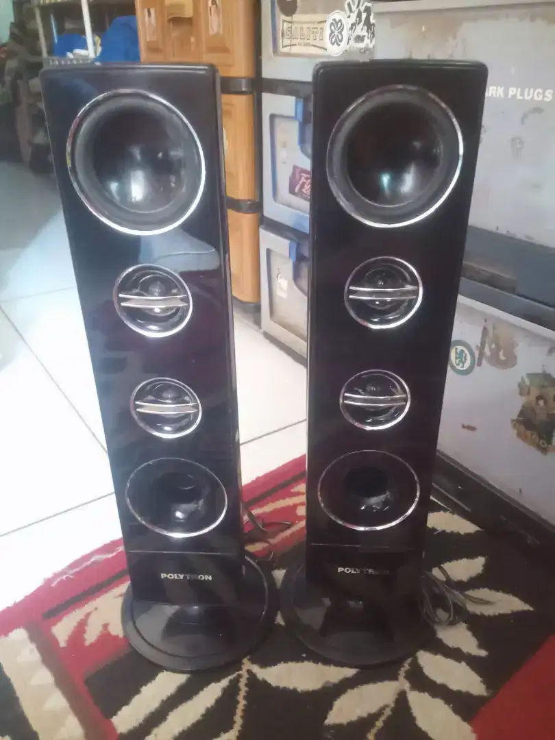 Speaker pasif polytron normal siap pakai suara ngebass nego tipis