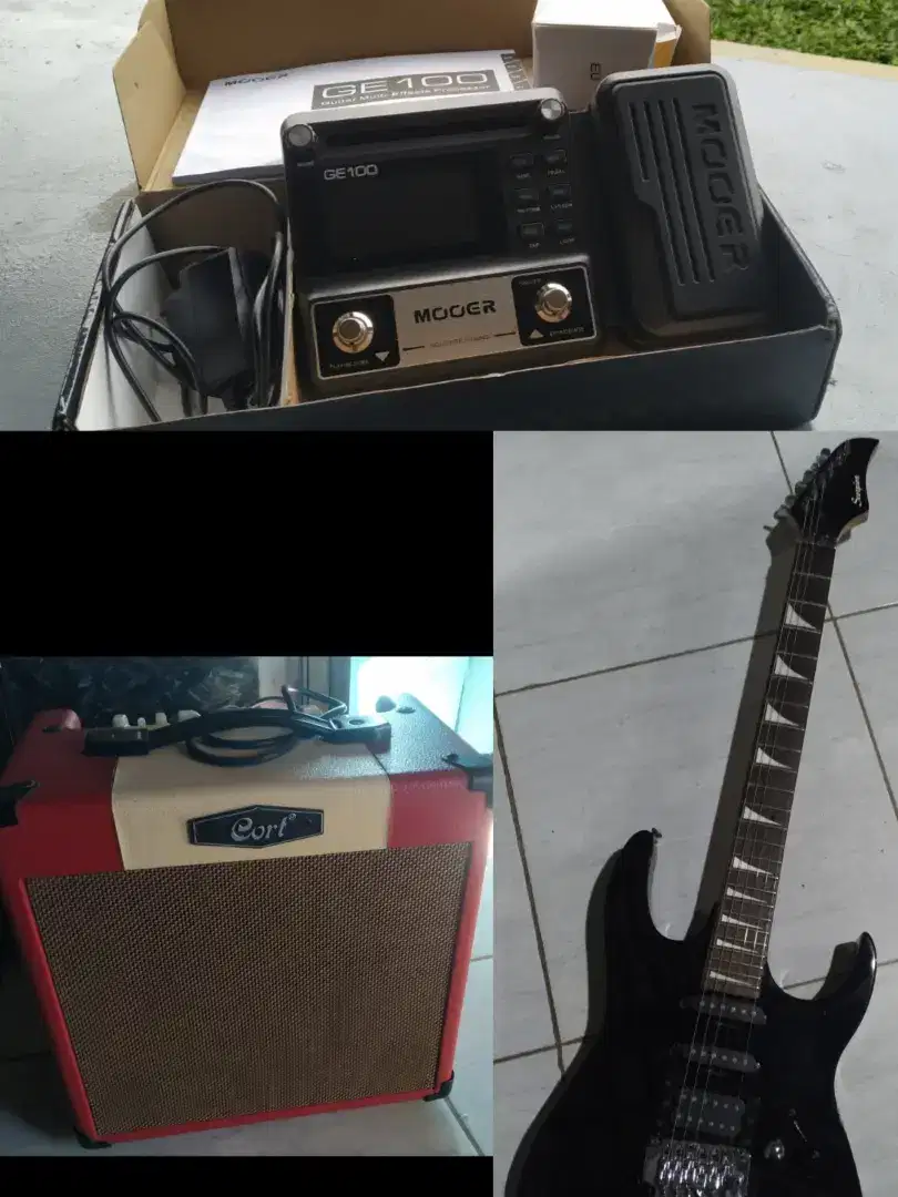 Pketan gitar listrik,ampli dan efek mantap nett