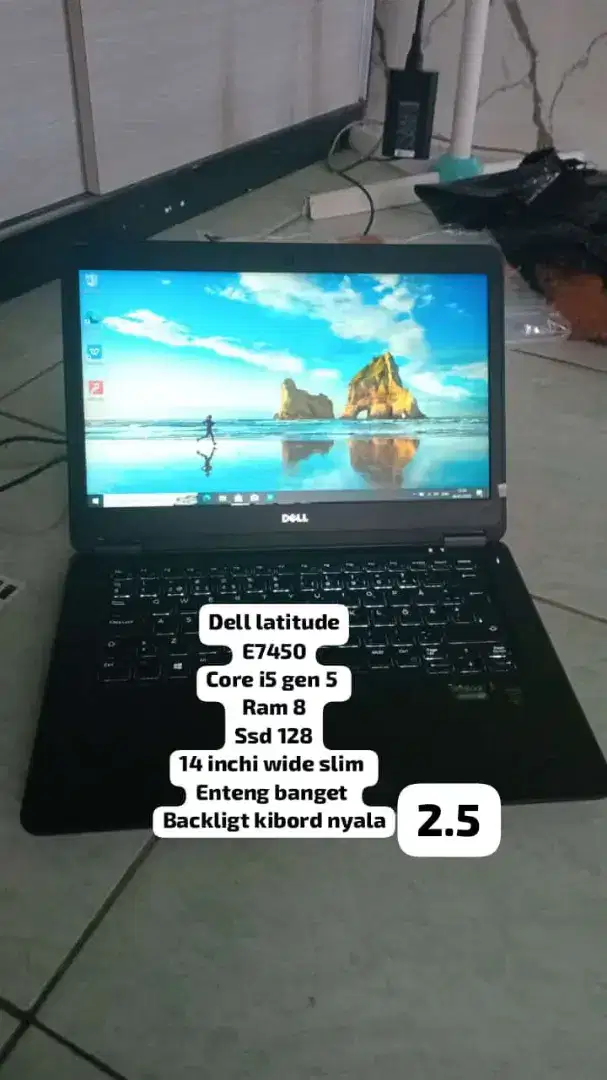 Dell latitude 7450 slim i5 gen 5 ram 8 backlight