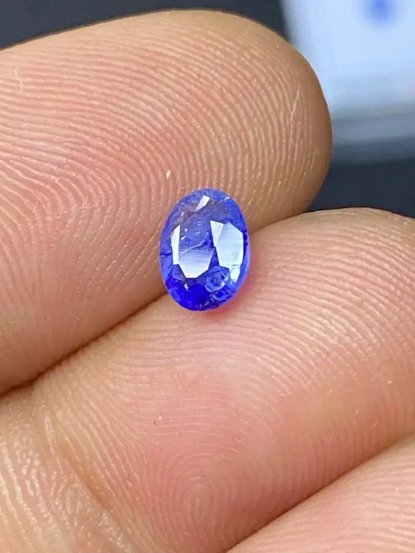 Batu Cincin Natural Blue Sapphire (Corundum)