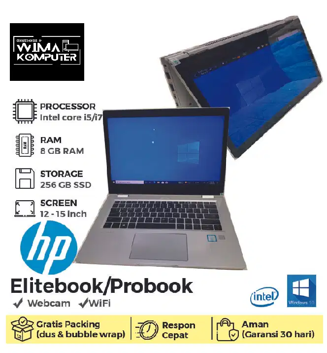 Hp Elitebook X360 1030 G2 Core i5 G7 16GB/512GB  RTA/NK