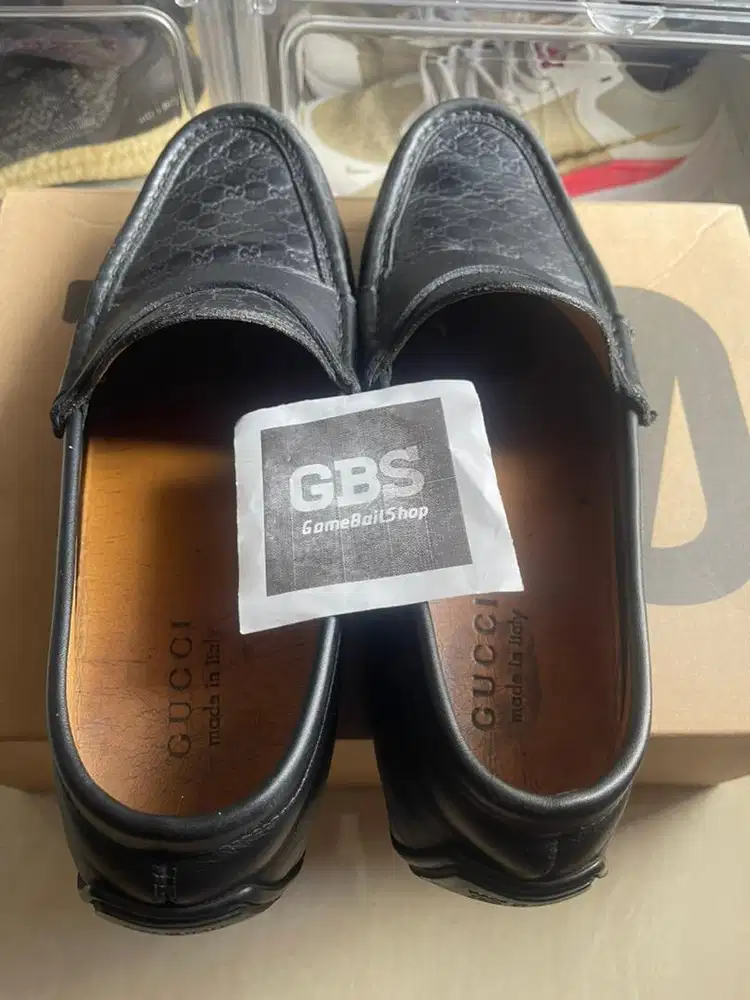 Gucci Loafers microguccusima Leather Men Black Loafer