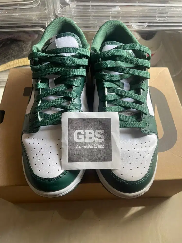 Nike Dunk Low Michigan Spartan Green Men Sepatu Pria Original Authenti