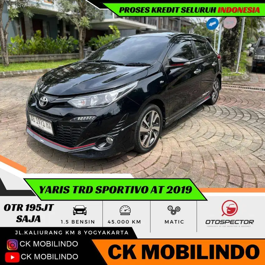 (Km45rb) Yaris TRD Sportivo Matic 2019 AB Tgn1 ISTIMEWA Kredit Murah