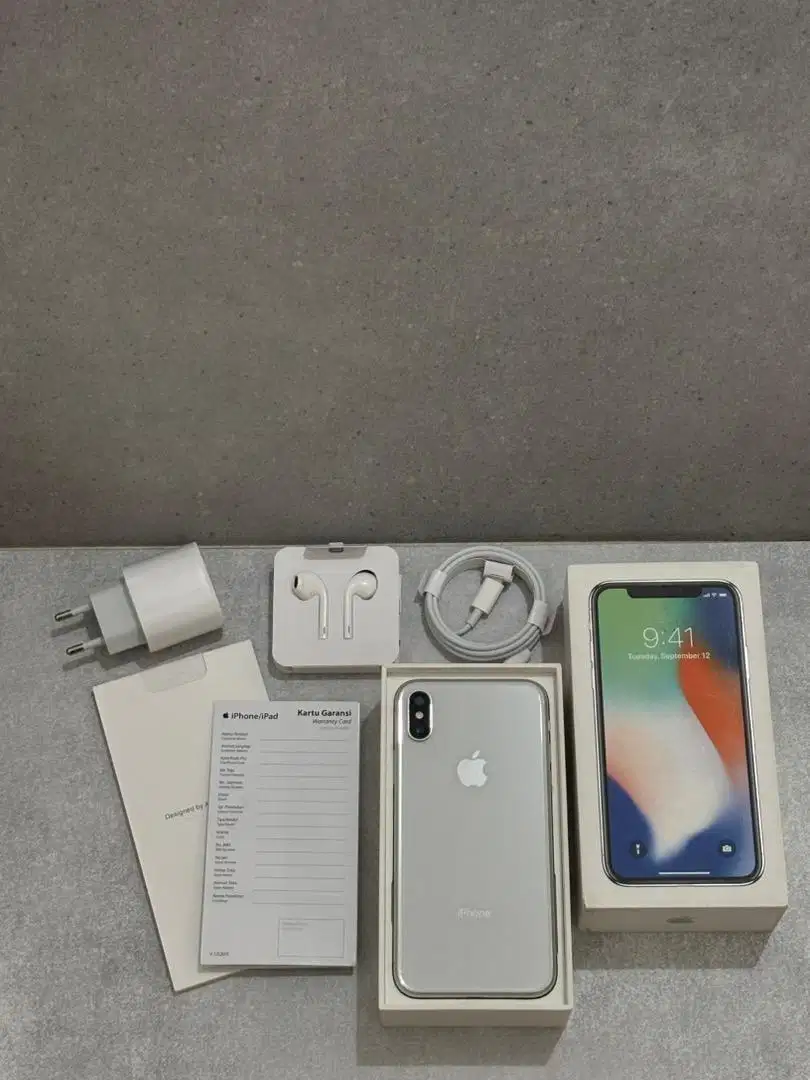 Jual iphone X 256 ibox silver