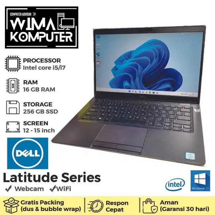 Laptop Dell Latitude 7300 Core i7 Gen 8 ddr4 RAM 16GB  RTA/NK