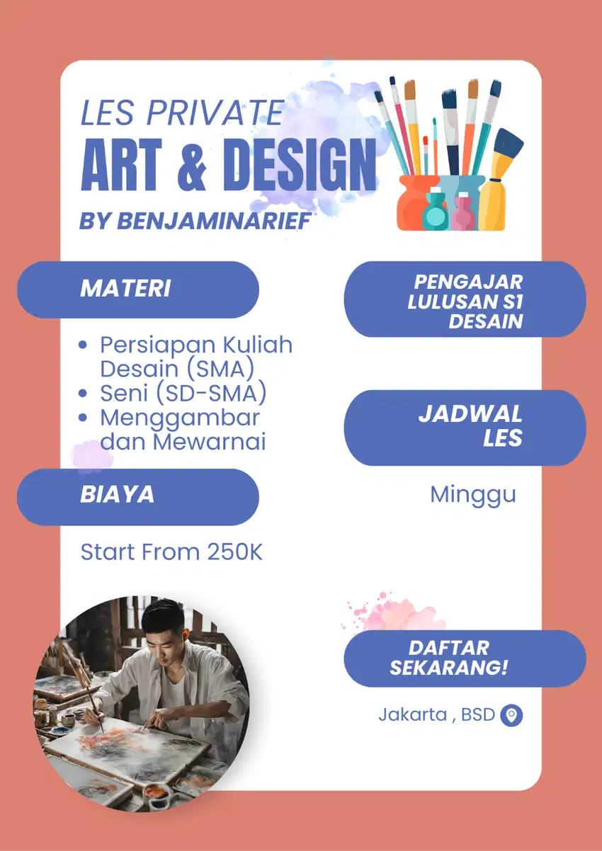 PRIVAT TUTOR SENI SD SMP SMA DAN DASAR DESAIN PERSIAPAN KULIAH