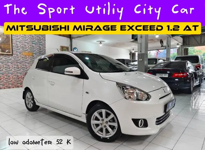 (Km 52 rb ) Mitsubishi MIRAGE EXCEED 1.2 Bensin AT 2015 Putih