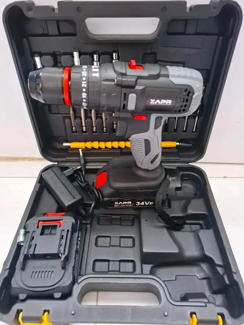 Baru APR Mesin bor cordless baterai 36vf 3Mode - Impact/Obeng/ Bor