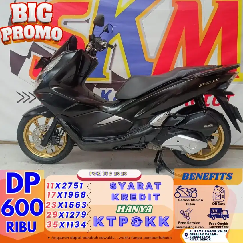 [Syarat kredit ktp&kk] Honda pcx150 th 2020 cash/credit