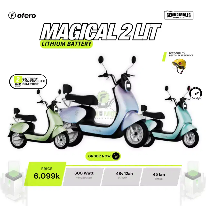 Sepeda Listrik Ofero Magical 2 Lithium Garansi 2th