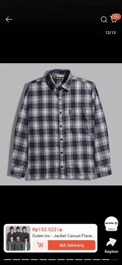 Kemeja Flannel Jacket