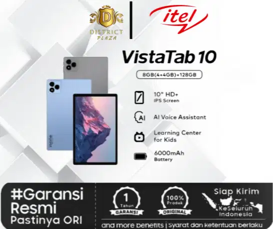 Itel Vista Tab 10 Ram 4+8/128Gb Bergaransi Resmi