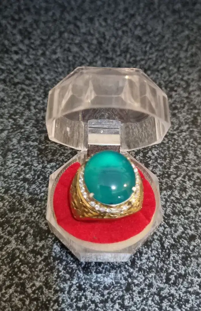 BACAN GIWANG, RING PERAK UKIR MICROSETTING