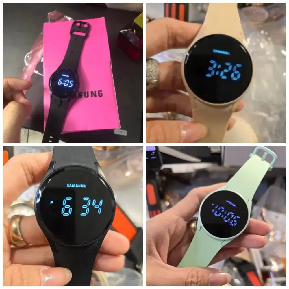 Jam SAMSUNG Digital Hitam, Krem Nude