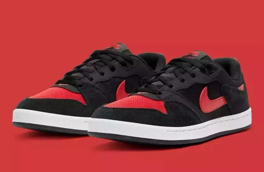 Nike SB Alleyoop Skate Shoes Black University Red White ukuran 44