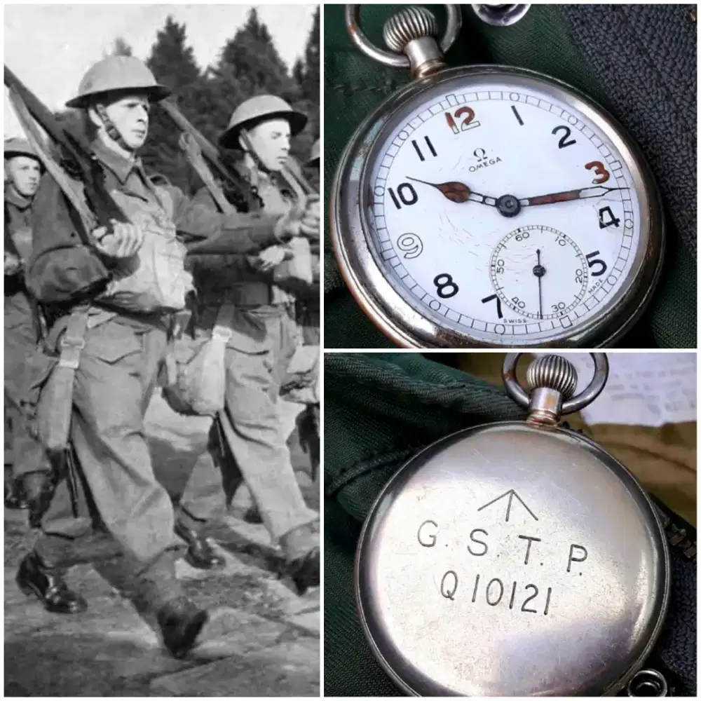 NEGO Jam perang OMEGA WW2 1940 british military antik vintage lawas