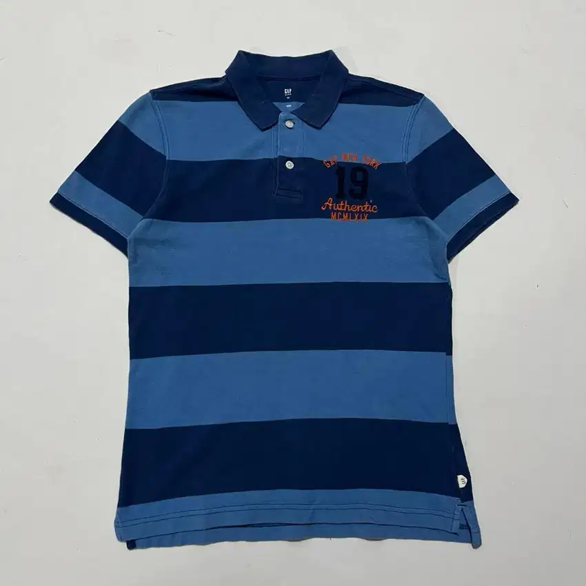 POLO SHIRT GAP KEMEJA LENGAN PENDEK STRIPE BAHAN TEBAL ORIGINAL