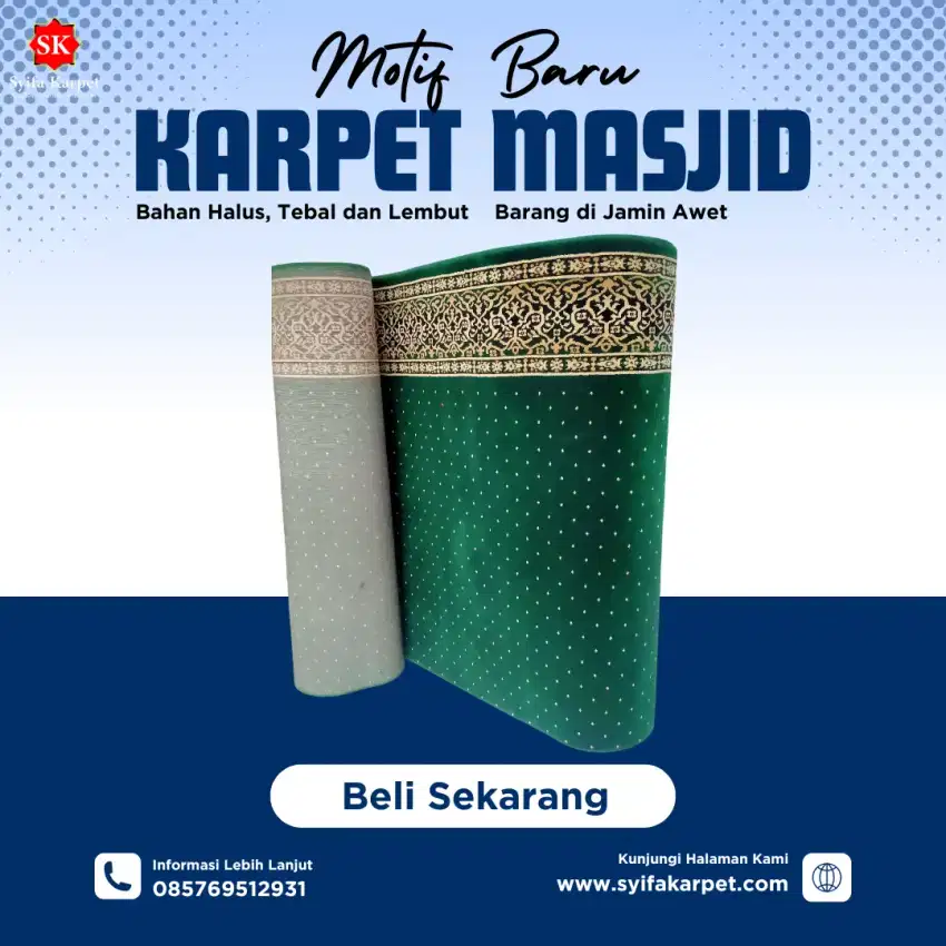 Jual karpet khusus masjid siap kirim ke Tuluagung