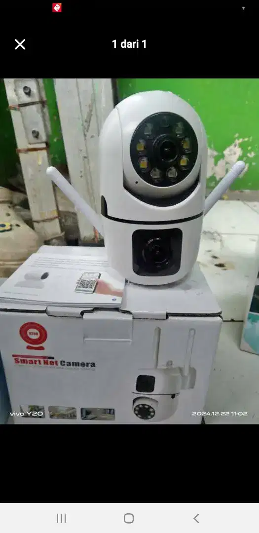 Cctv 2 lensa, lensa bawah bisa putar dan sorot ke bawah/ke atas