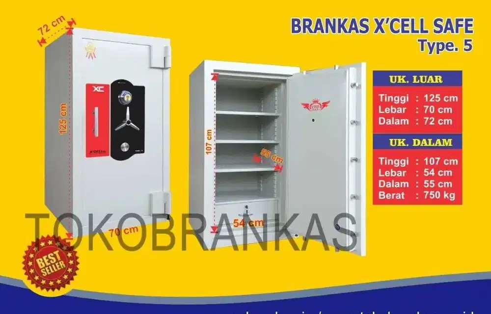 Lemari besi Brankas Brangkas XCELL safe 5 Safety Box Cash Box baru bek