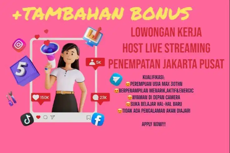 LOWONGAN LIVE STREAMING URGENT!!!