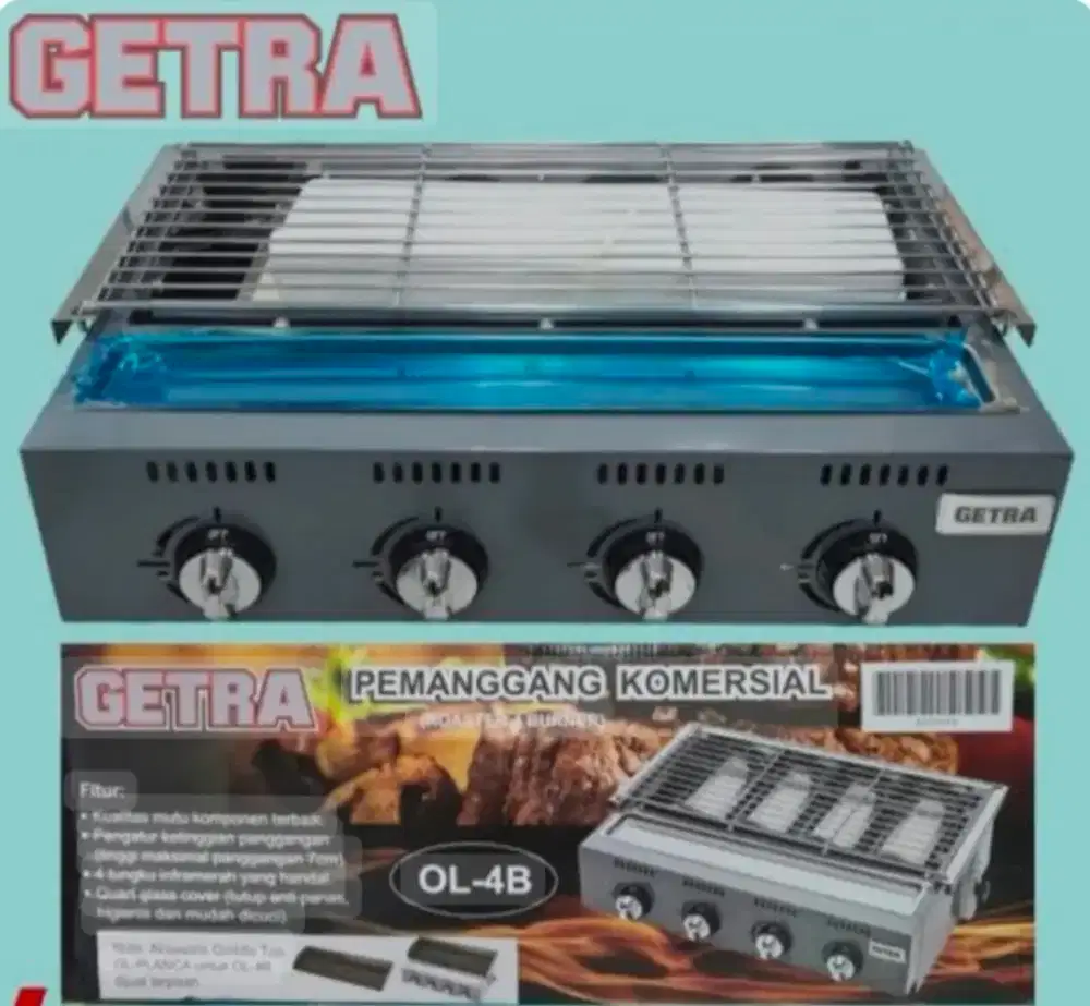 KOMPOR PEMANGGANG SOSIS GETRA 4 TUNGKU