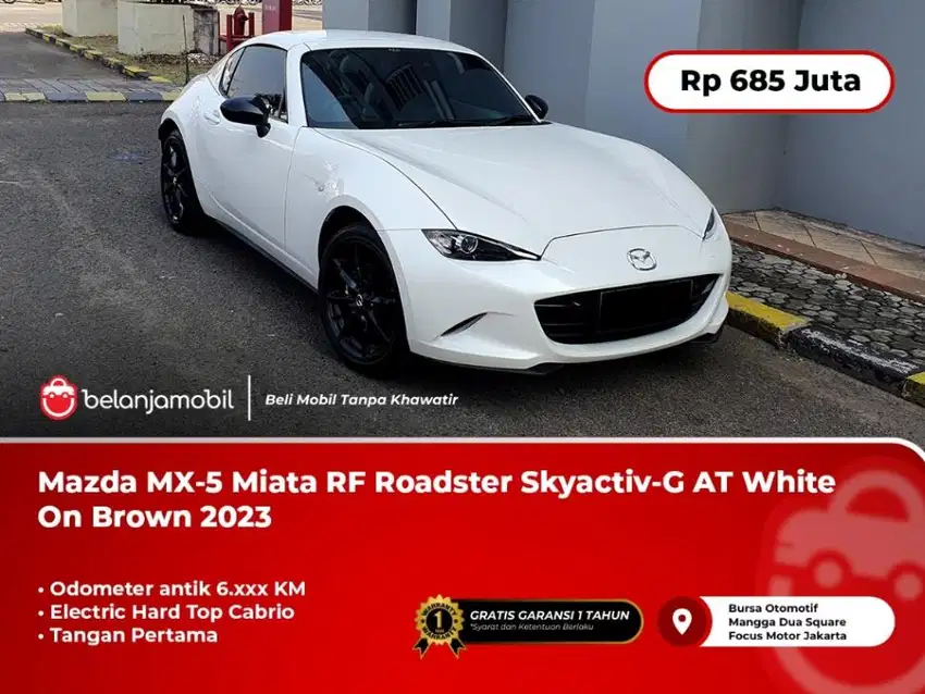 [LOW KM] Mazda MX-5 Miata RF Roadster Skyactiv-G AT White 2023/2024