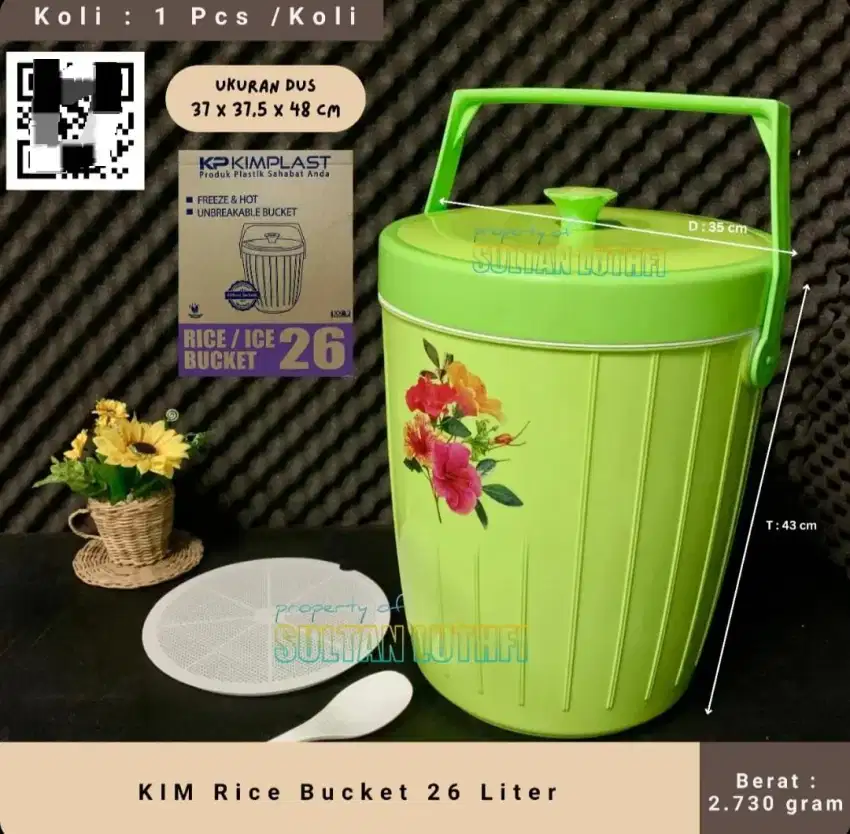 KIM Rice Bucket 26 liter