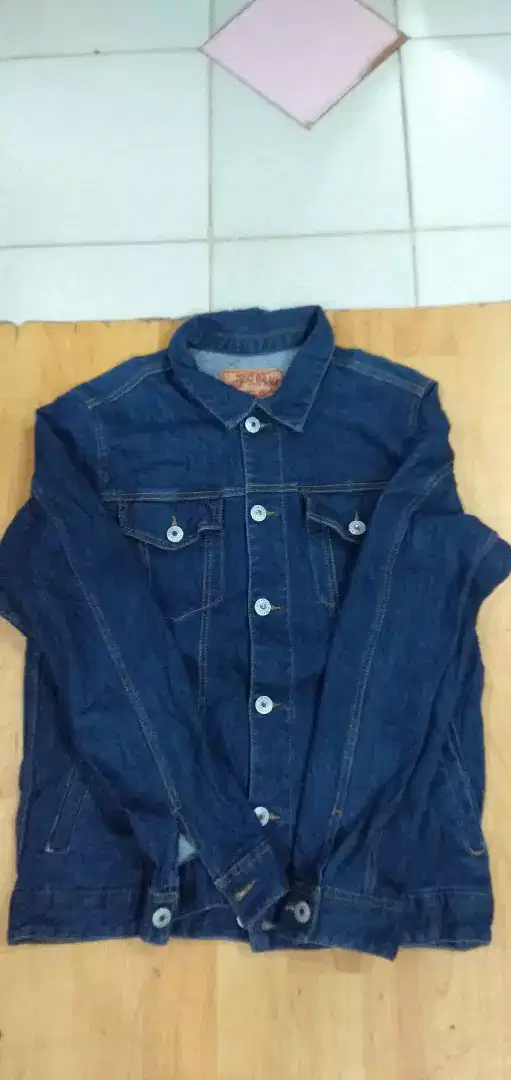 Jaket jeans cowok Indigo Bank