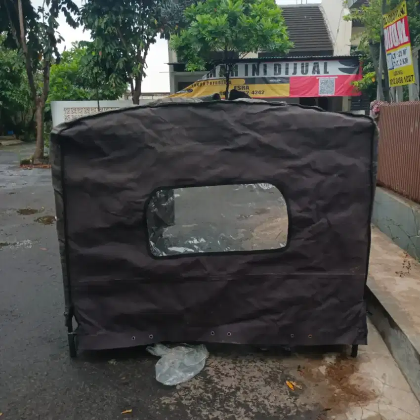 TERPAL TENDA BAHAN KANVAS TNI + RANGKA PICK UP UNTUK NEW CARRY