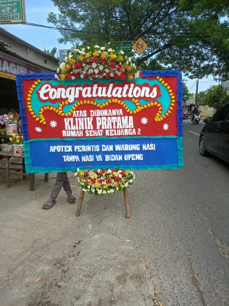 Karangan bunga selamat, karangan bunga ucapan