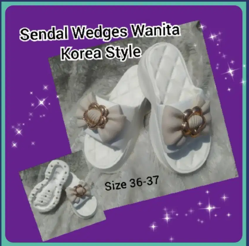 New Sendal Wedges Wanita Korea Style