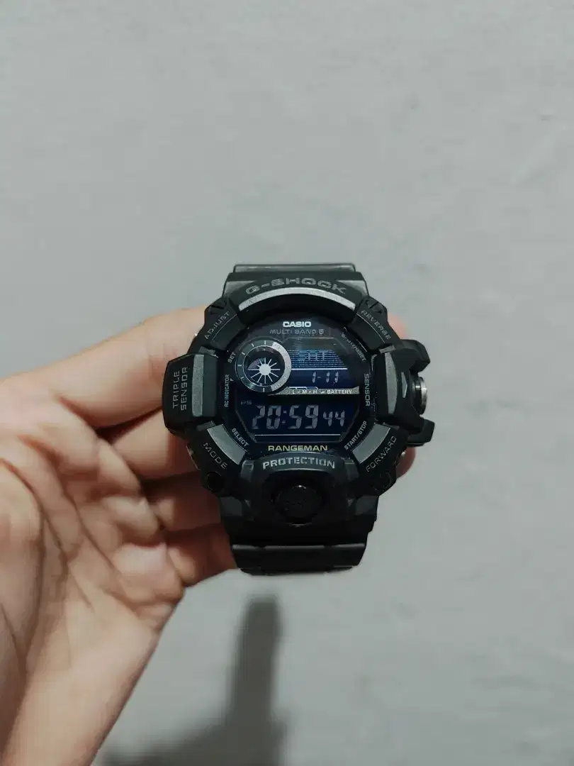 Casio Gshock GW 9400 Black Hitam Second Bekas