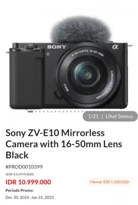 KREDIT KAMERA SONY ZV-E10 MIRRORLES CAMERA BERGARANSI