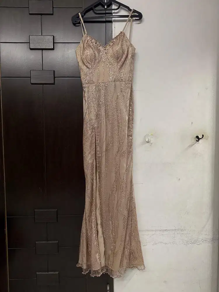 Dress warna nude,champein