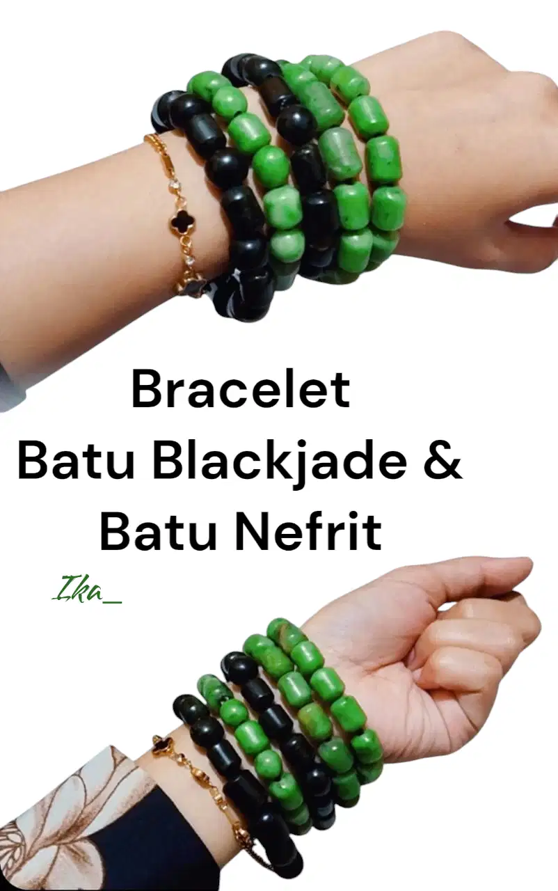 Gelang Batu Alam Asli Aceh Selatan (Blackjade& Nefrit)